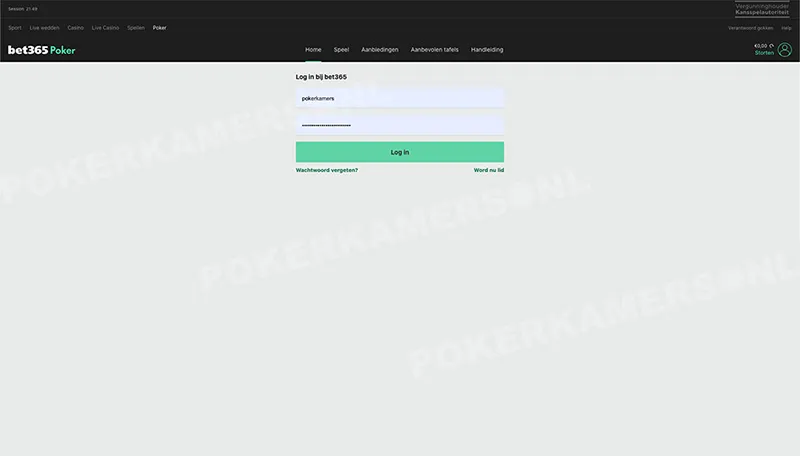 bet365 Betaalproces - Stap 1