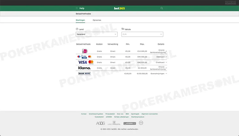bet365 Betaalproces - Stap 6