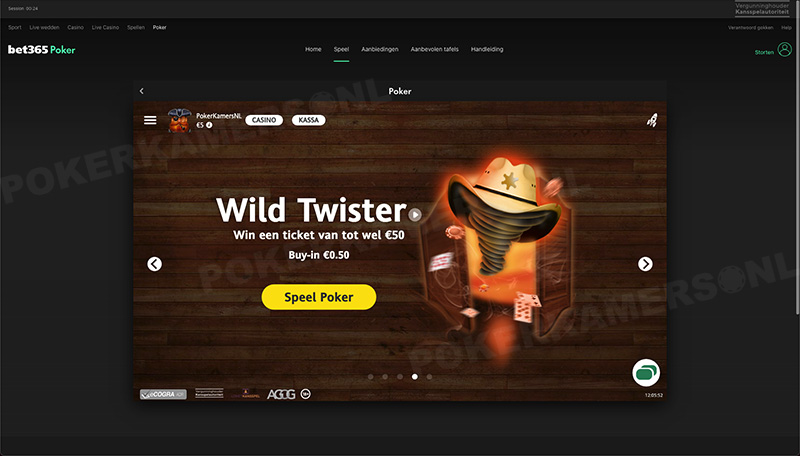 bet365 Poker Lobby - Wild Twister