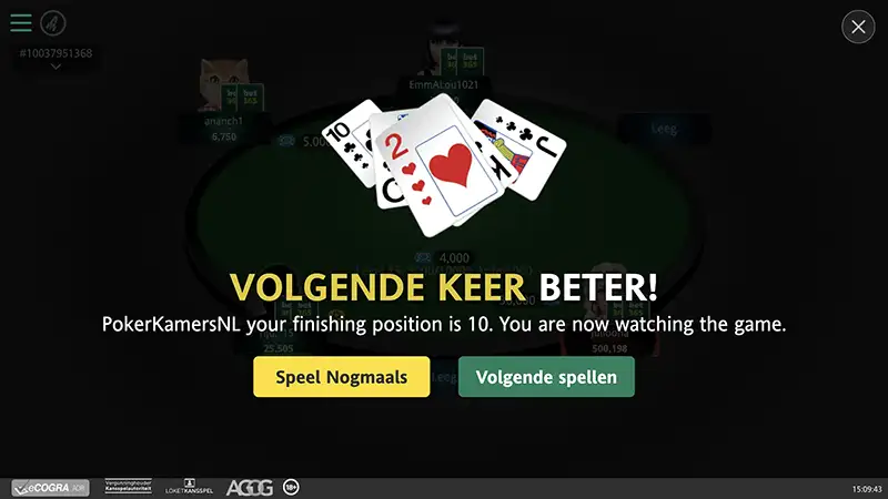 bet365 Poker Satellite - Scherm 1