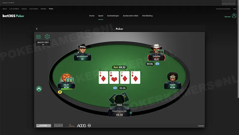 bet365 Poker Cash Game Tafel (Afbeelding 3)