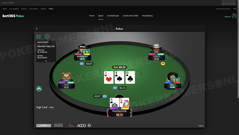 bet365 Poker Cash Game Tafel (Afbeelding 4)