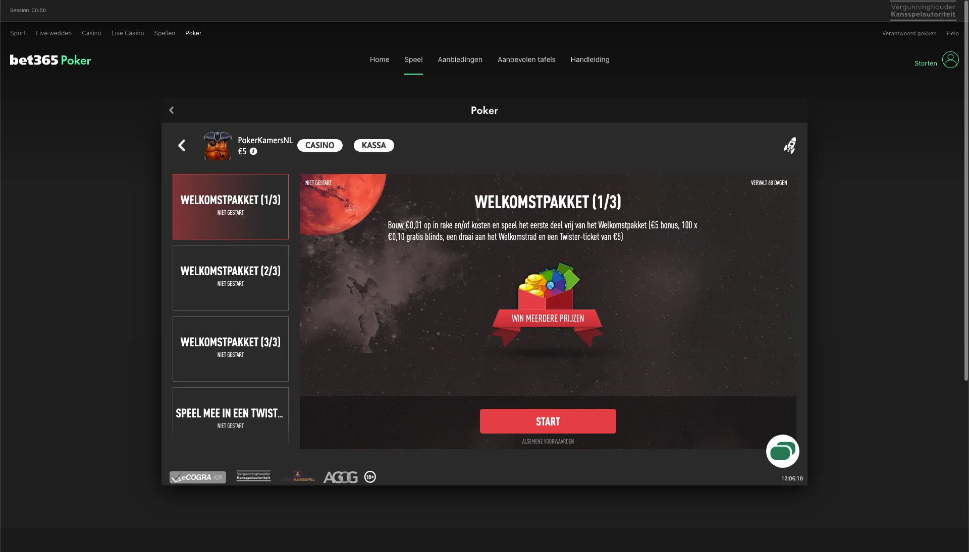 bet365 Welkomstpakket (Missie 1)