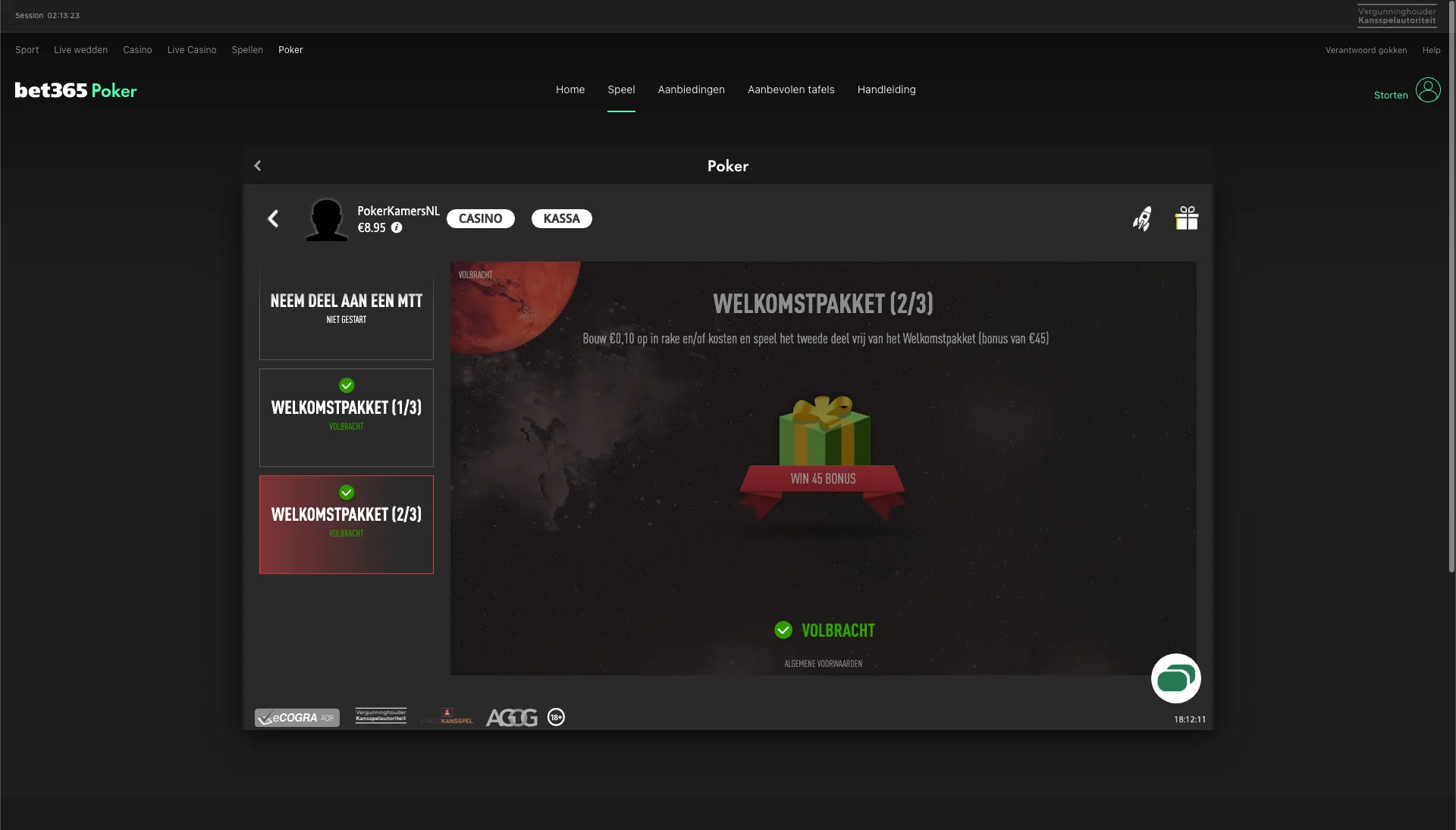 bet365 Welkomstpakket (Missie 2 - Volbracht)