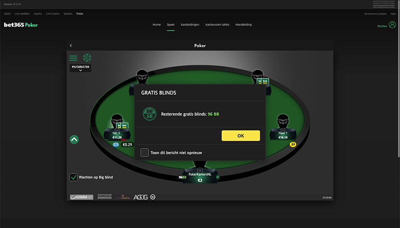 bet365 Welkomstpakket (Gratis Blinds)