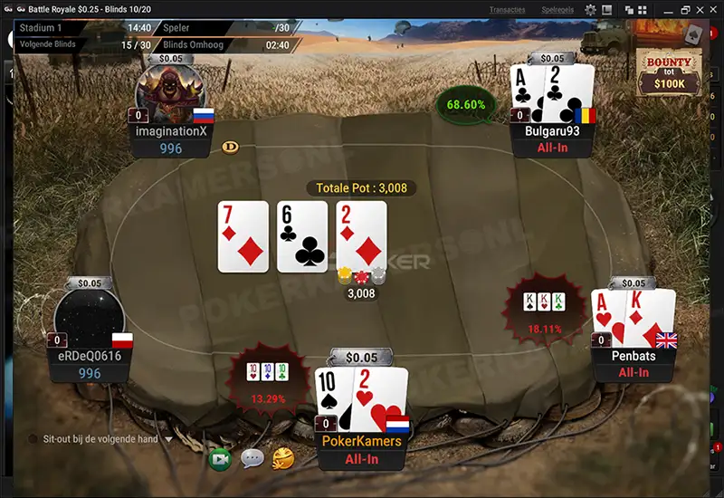 GGPoker NL Battle Royale - Scherm 2