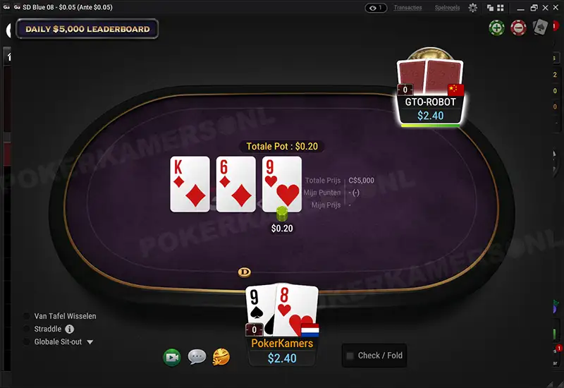 GGPoker NL Short Deck - Scherm 2