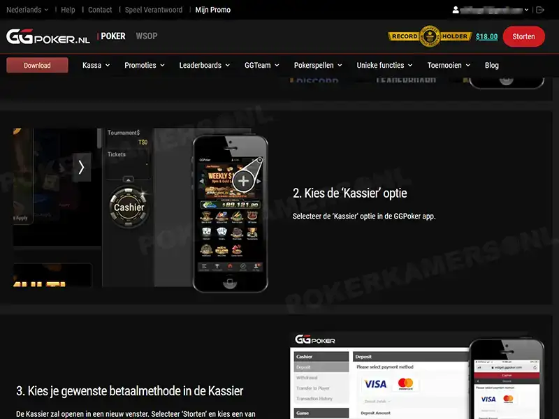GGPoker NL Geld Storten - Stap 2