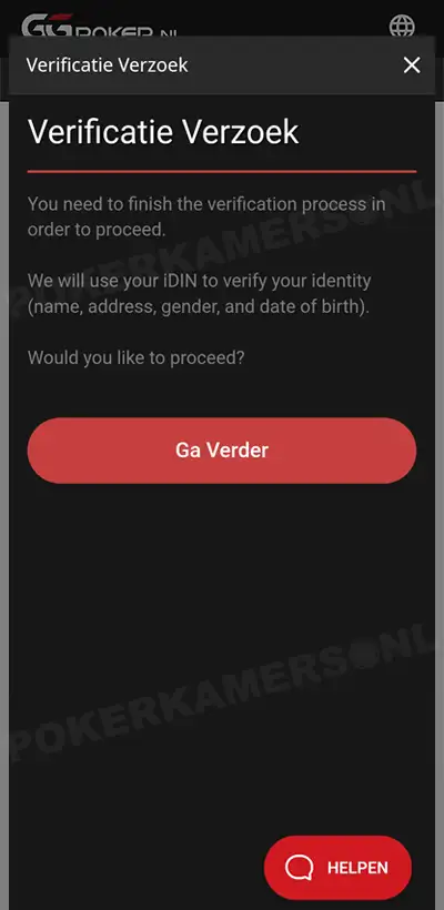 GGPoker NL Verificatieproces - Scherm 4