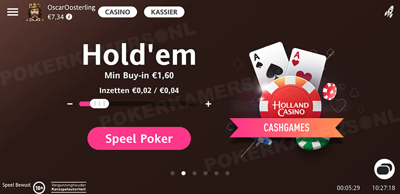 Holland Casino Poker Mobiel - Texas Hold'em