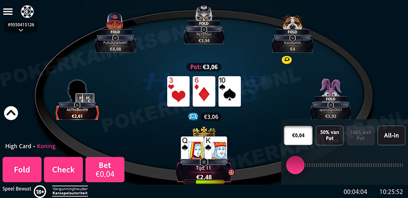 Holland Casino Poker Mobiel - Tafel Flop