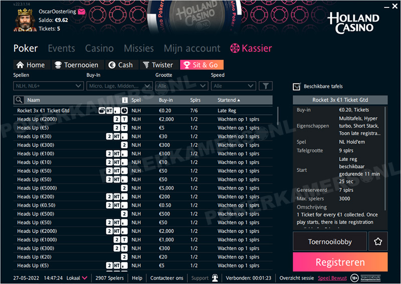 Holland Casino Poker - Sit & Go