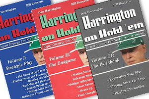 Pokerboek Omslagen van de Harrington on Hold'em Reeks (Volume 1 t/m 3)