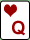Kaart: harten koningin/ vrouw