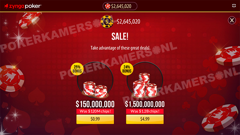 Bonus Scherm Zynga Poker