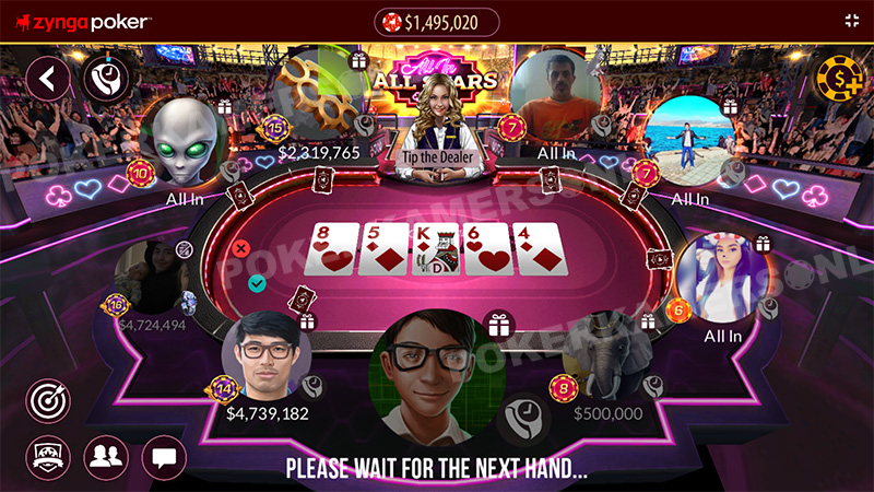 Zynga Poker Full Ring Pokertafel Scherm